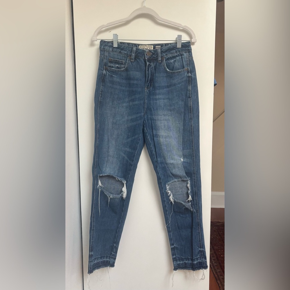 Women's Distressed Blue Jeans